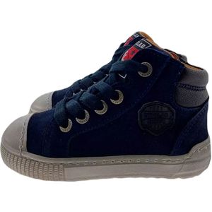 Develab - Halfhoge Schoen - Navy Blauw - Leder - Veters en Rits