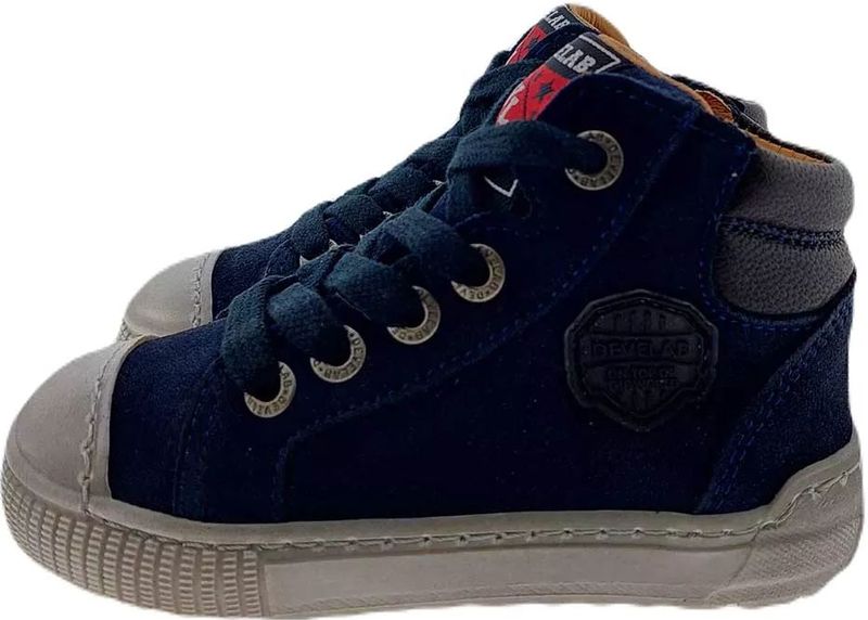 Develab - Halfhoge Schoen - Navy Blauw - Leder - Veters en Rits