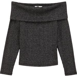 WE Fashion - Off-Shoulder Top - Katoenmix - Lange Mouwen - Glittergaren