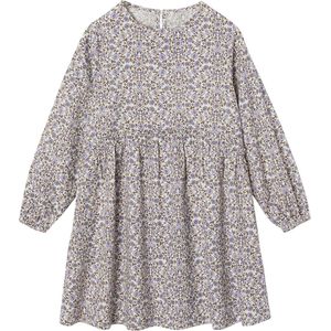 Jurk - Bloemenprint - Katoen - Lange Mouwen - Ronde Hals