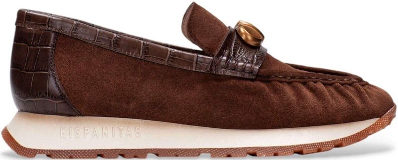 Hispanitas - Bruin - Mocassins - Velours Leren - Casual