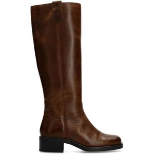 Manfield - Hoge Leren Laarzen - Bruin