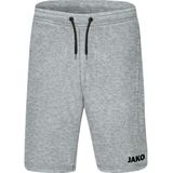Jako - Base - Joggingshort - Lichtgrijs - GOTS-gecertificeerd Bio-Katoen, Ritszakken, Elastische Boord