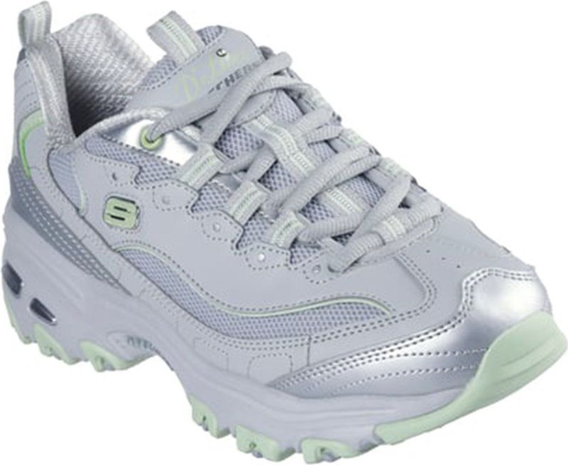 Skechers - D'Lites Chromatic - Sportschoenen - Grijs - Leer en Mesh