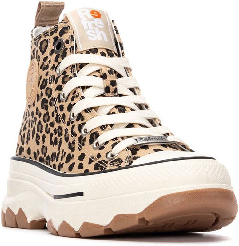 Refresh - 17305502-TAUPE - Trainers - Bruin - Dierenprint - Ritssluiting
