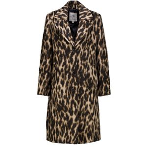 GARCIA - Halflange Mantel - Bruin - Wolblend - Oversized Kraag