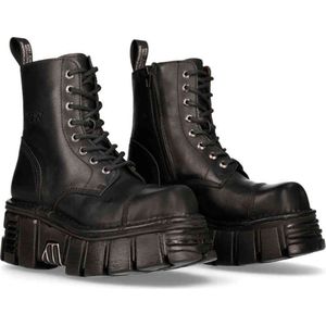 New Rock - M-NEWMILI083 - Plateau Laarzen - Zwart