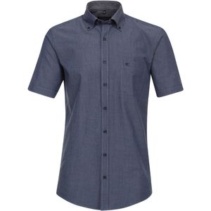 CASA MODA Overhemd - Blauw Gestreept - 100% Katoen - Korte Mouwen