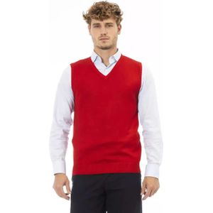 Alpha Studio, Heren, Truien, Rood, Maat: S Viscose,