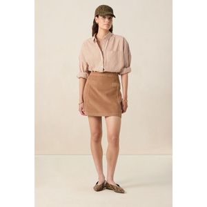 Sissy-Boy - Corduroy Rok - Bruin - Hoge Taille - Mini-lengte