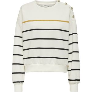 Only - Onluma O-neck Stripes Cs Swt - Cloud Dancer - Dames Trui