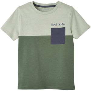 Vertbaudet - Colorblock - Jongensshirt - Korte Mouwen - Zuiver Katoen
