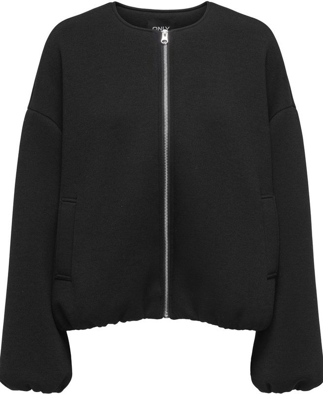 ONLY - Ellie - Sweatjack - Effen - Comfort Fit - Lange Mouwen