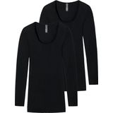 SCHIESSER Shirt 'Luxury '  zwart