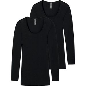 SCHIESSER Shirt 'Luxury '  zwart