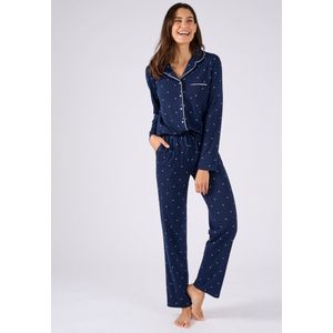 Damart - Pyjama met Knoopsluiting - Blauw - Dames