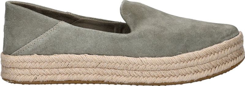 Toms - Carolina - Espadrille - Groen - Suède - OrthoLite® EcoLT-Hybrid-voetbed