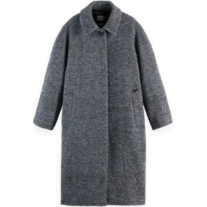 Scotch & Soda - Wollen Jas Carcoat - Grijs - Dames