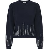 Jacqueline de Yong - Jdymadison Life On Sequin Pull - Trui - Total Eclipse/w Silver Sequins