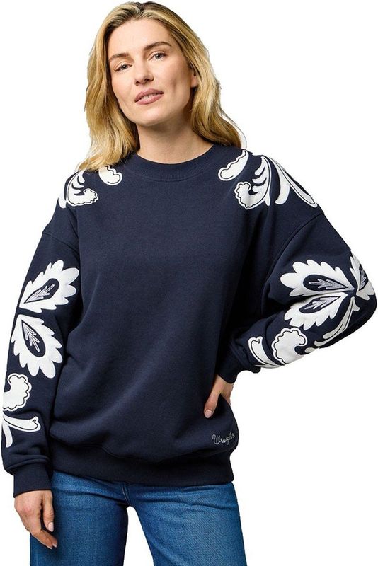 Wrangler - Applique Loose Fit - Sweatshirt - Blauw