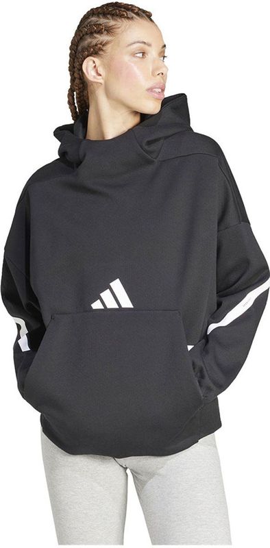 adidas - Sweatshirt - Zwart - Drielaagse PRIMEKNIT - Losse Pasvorm