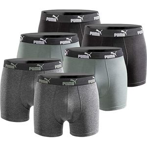Boxers puma heren boxershorts 6-pack groen zwart zwart s