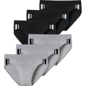 SCHIESSER - 95/5 Stretch - Slip - Zwart - 6er Pack