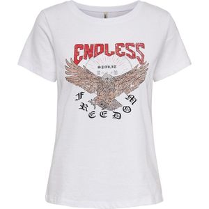 ONLY - ONLFRAN O-NECK - T-shirt - Dames - Regular Fit