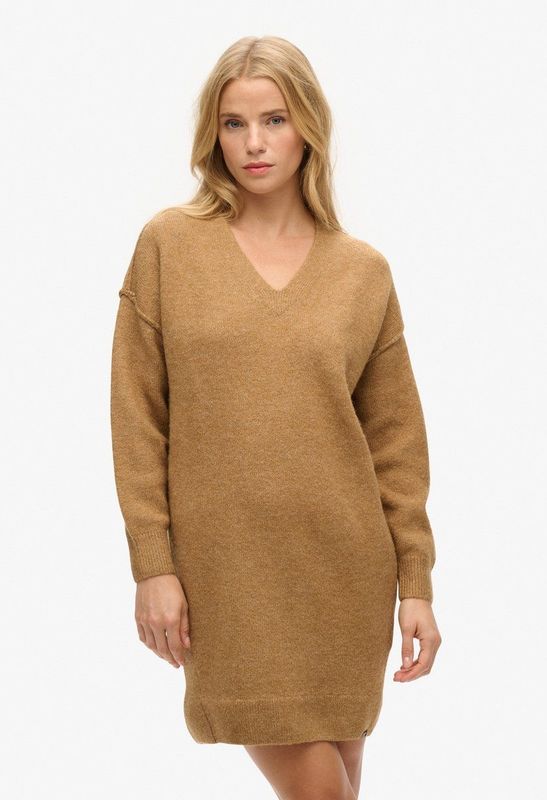 Superdry - Gebreide Jurk - Dames - V-hals