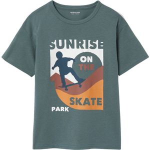 Jongensshirt - Gemêleerd Wit - Korte Mouwen - Grafisch Ontwerp