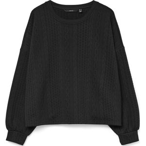 Vero Moda - Vmjanni Ls O-neck - Sweatshirt - Zwart