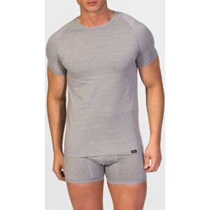 T-Shirt - Heren - Egyptisch katoen - Ronde hals - Grijs - S/M