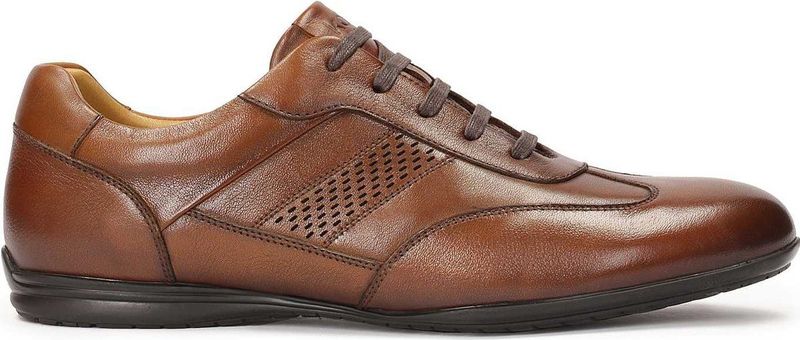 Bruine Halfhoge Schoenen - Hoogwaardig Nerfleder - Smart Casual Style