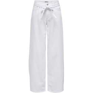 Only - Onlgianna Mw Straight - Denim Broek - Wit - Dames