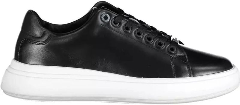 Kaylee - Leather Platform Sneakers - Zwart - Sportschoenen