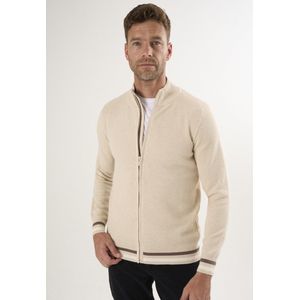Felix Hardy Vest Met Rits - Cardigan - 100% Katoen Heren Beige - 2Xl