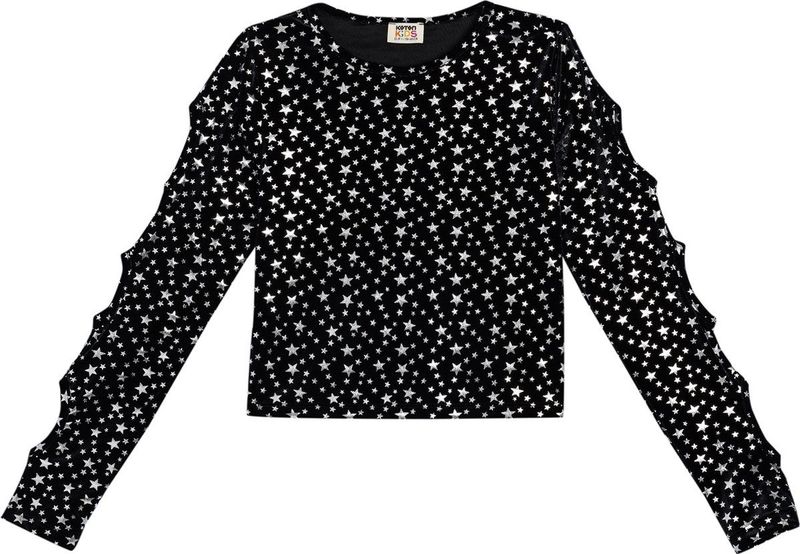 Koton - Blouse - Zwart/Wit - Aansluitende Pasvorm - Lange Mouw