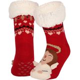 Apollo - Kerst Huissokken - Paars - Dames - 3D