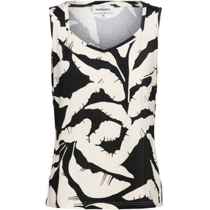 &Co Woman - VIA BANANA LEAF - Top - Zwart - Multi