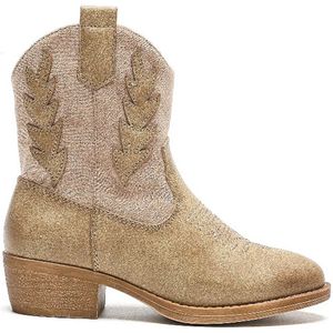 Smile Favorites® Meisjes Cowboylaarzen - Khaki - Imitatieleer, Suedine - Maat 30 -
