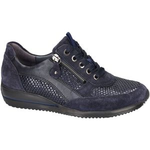 WALDLAUFER - H - Sneakers - Marineblauw - Nubuck/Lak - Brede Leest
