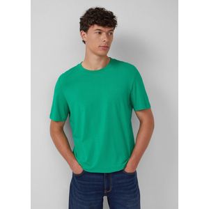 s.Oliver - Shirt - Groen - Kwartmouw - Ronde Hals - Effen