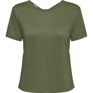 Only - Amber Life Glitter Top - Groen - Dames T-shirt