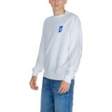 Effen Wit Sweatshirt Met Lange Mouwen En Ronde Hals