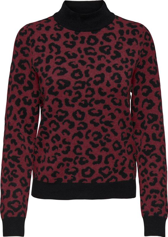 Only - Luipaardpatroon - Gebreide Trui - Veelkleurig - Dames