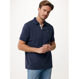 T-shirt - Effen - Jersey - Polokraag - Kwartmouw - Normale Pasvorm