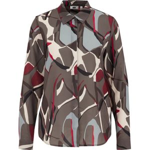 WE Fashion - Blouse - Grijsgroen - Regular Fit