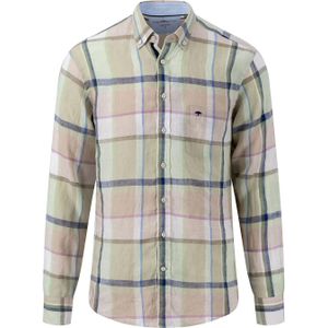 Fynch-Hatton - Heren Overhemd - Ruit - 100% Linnen - Regular Fit