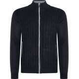 Cappuccino Italia - Cable Cardigan - Navy - Heren Vest