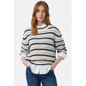 comma casual identity Trui  camel / marine / duifblauw / wit